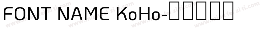 FONT NAME KoHo字体转换
